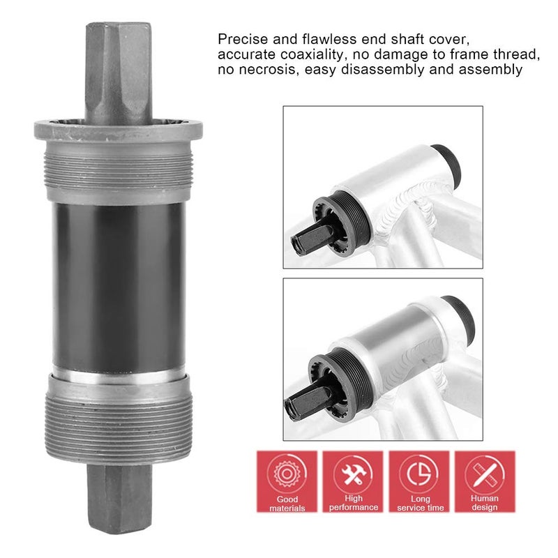 VGEBY1 Bike Bottom Bracket Square Hole Crank Axis, Middle Mountain Bike Center Shaft for Square Tapered Spindle Crank(68X118L) - Image 3